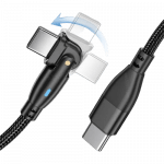 Cablu CRZ Fast Charging Type C - Type C cu cap rotativ 180 grade