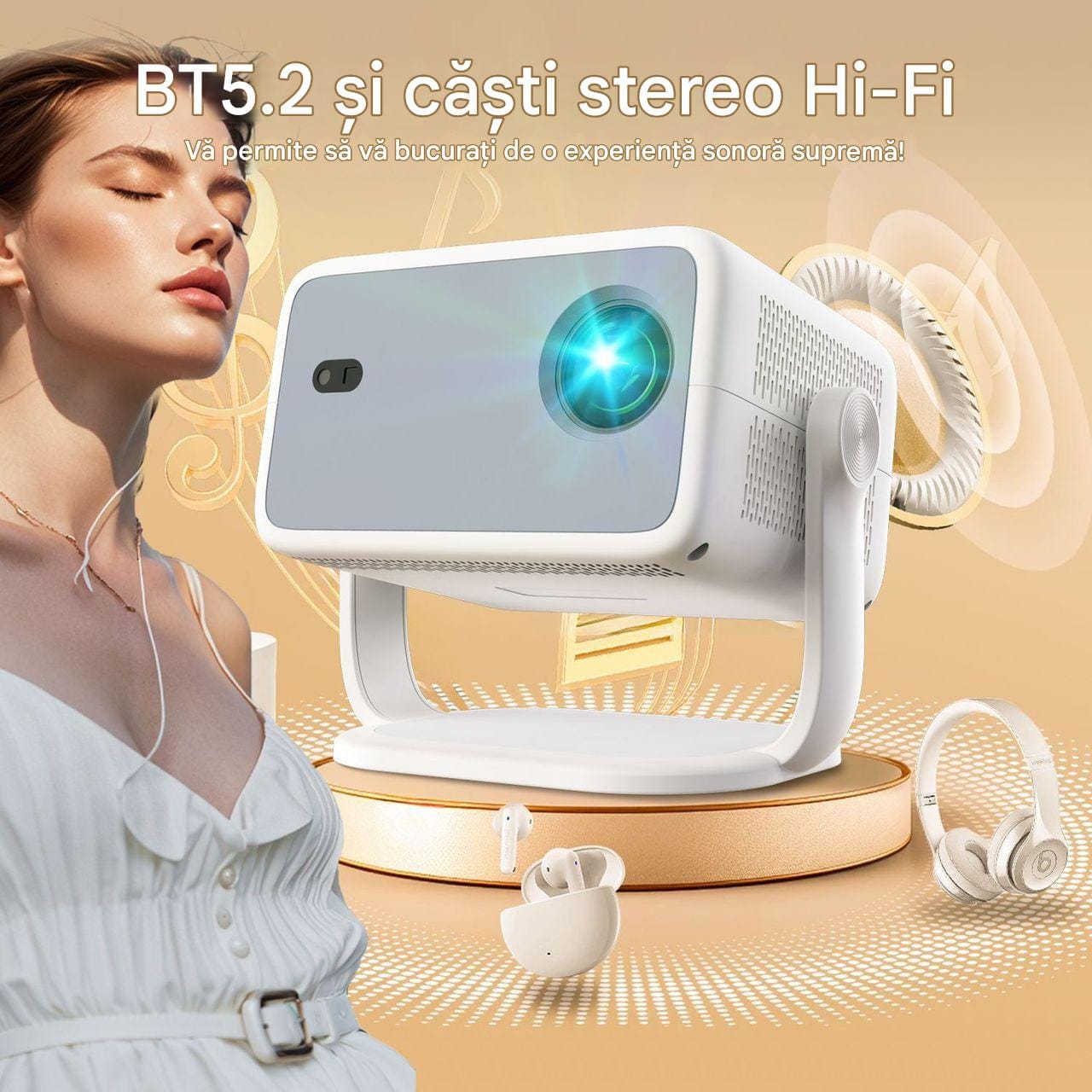 Videoproiector LED CRZ cu Android Focalizare Automata Ocolire Obstacol 12 videoproiector led android 12