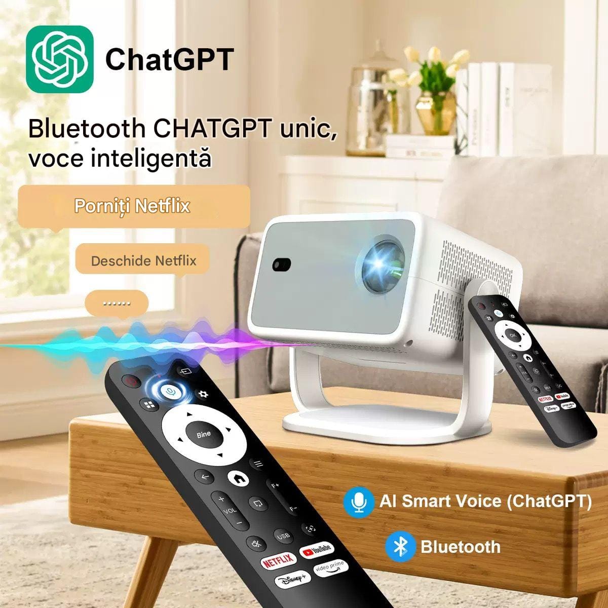 Videoproiector LED CRZ cu Android Focalizare Automata Ocolire Obstacol 1 Videoproiector led android