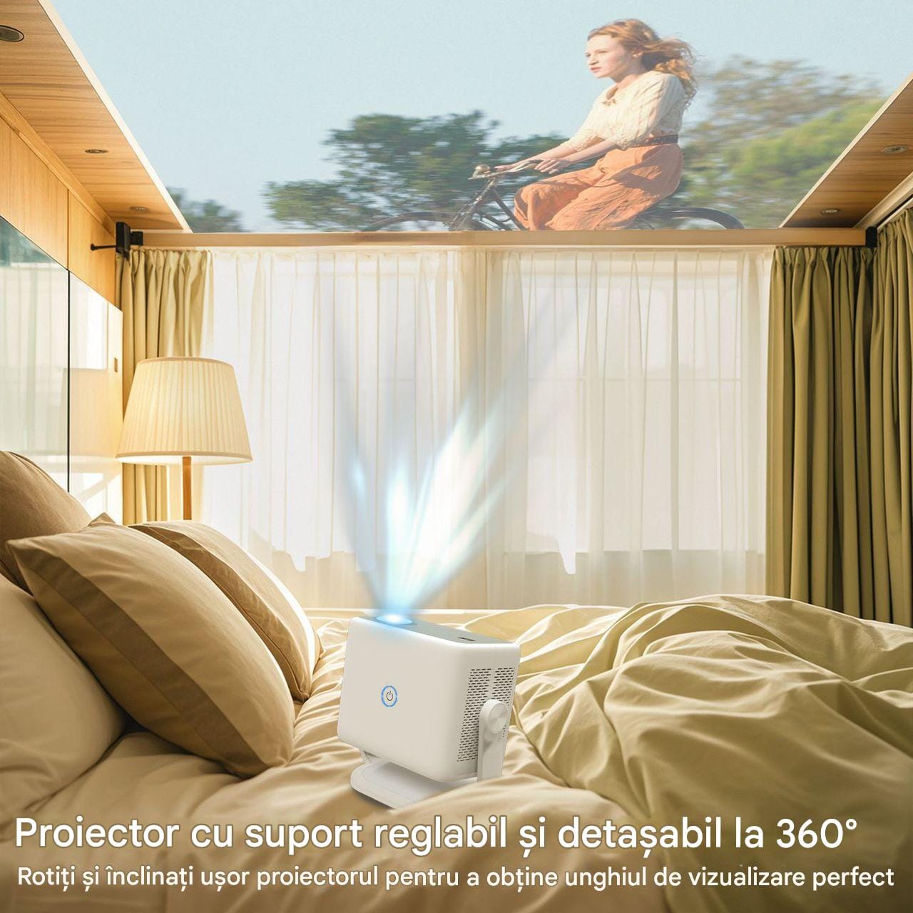 Videoproiector LED CRZ cu Android Focalizare Automata Ocolire Obstacol 14 videoproiector led android 15