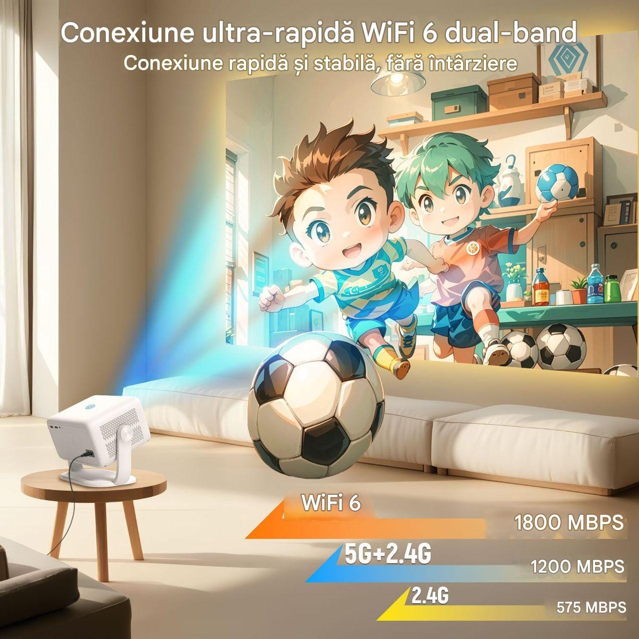 Videoproiector LED CRZ cu Android Focalizare Automata Ocolire Obstacol 3 videoproiector led android 4