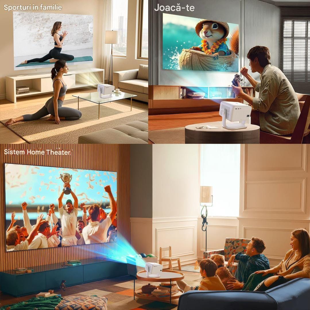 Videoproiector LED CRZ cu Android Focalizare Automata Ocolire Obstacol 5 videoproiector led android 5
