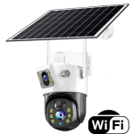 Camera supraveghere ULTRA HD 4MP Dual Camera, PTZ, Conexiune WiFi cu Incarcare Solara si Rezistenta la apa IP66