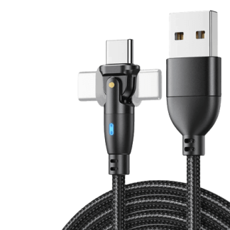 Cablu CRZ Fast Charging Type C - USB cu cap rotativ 180 grade