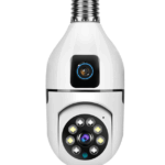Camera supraveghere Tip Bec ULTRA HD 4MP Dual Camera, PTZ, Conexiune WiFi, Exterior sau Interior IP66 , Dulie E27