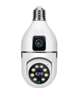 Camera supraveghere Tip Bec ULTRA HD 4MP Dual Camera, PTZ, Conexiune WiFi, Exterior sau Interior IP66 , Dulie E27