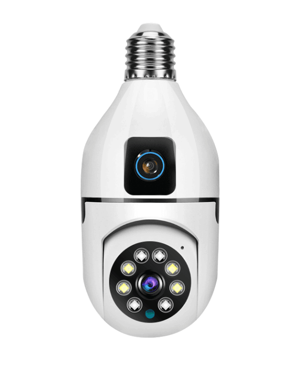 camera-supraveghere-tip-bec Camera supraveghere Tip Bec ULTRA HD 4MP Dual Camera, PTZ, Conexiune WiFi, Exterior sau Interior IP66 , Dulie E27