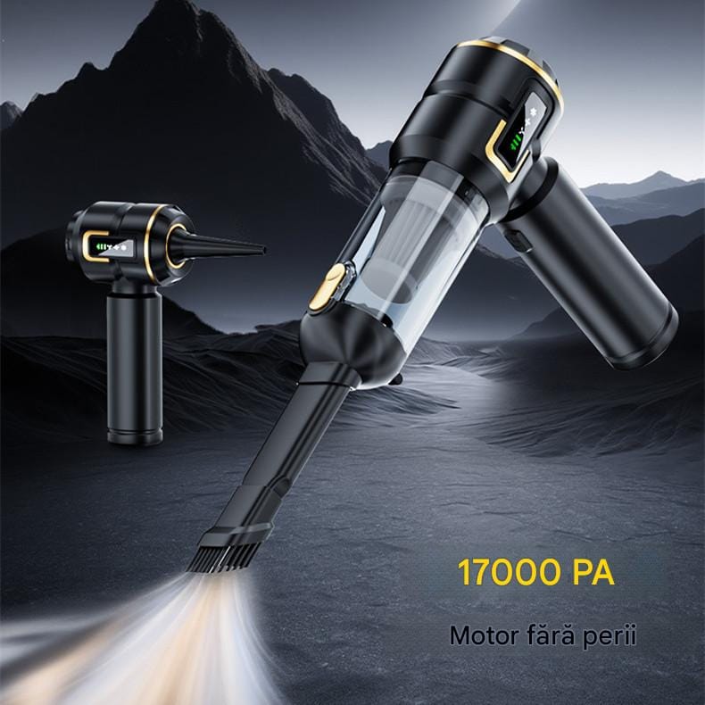 Aspirator Auto Portabil CRZ 4 in 1 , Baterie 6000mAh, 17.000PA Aspirator auto CRZ 4 in 1