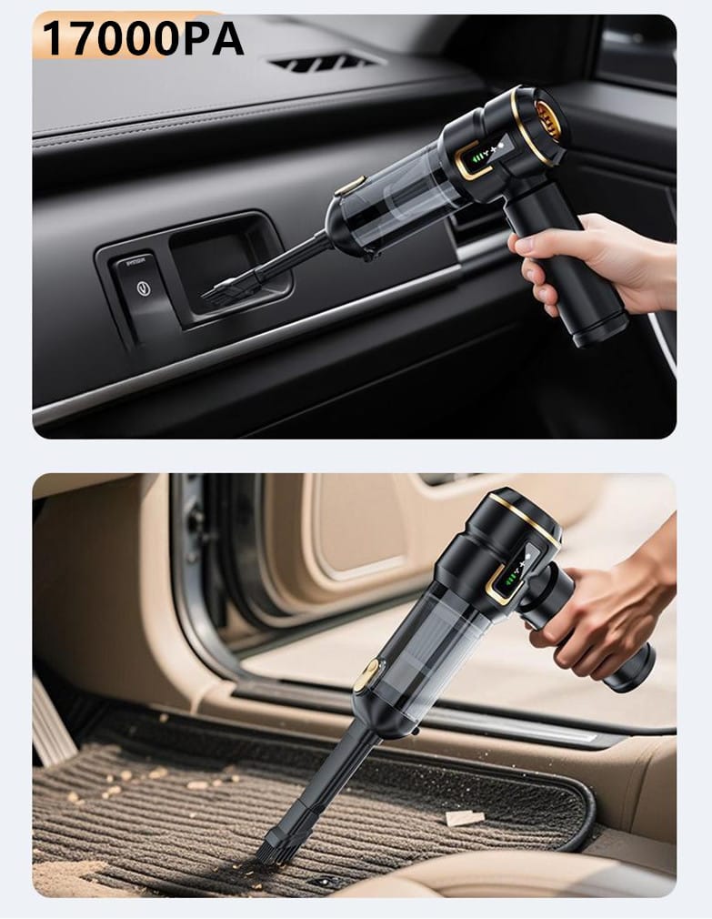 Aspirator Auto Portabil CRZ 4 in 1 , Baterie 6000mAh, 17.000PA Aspirator auto CRZ 4 in 1